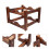 wooden rack for household red storage 4