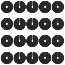 20pcs black biodegradable non-woven garden weed cloth, 15cm od, 2cm hole