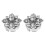 2 pcs rhinestone crystal button covers for shirts, sewing diy 1