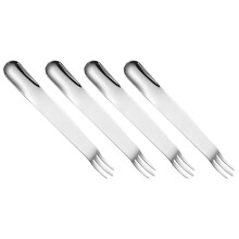 4 pcs stainless steel fruit fork spoons for appetizers and dessert