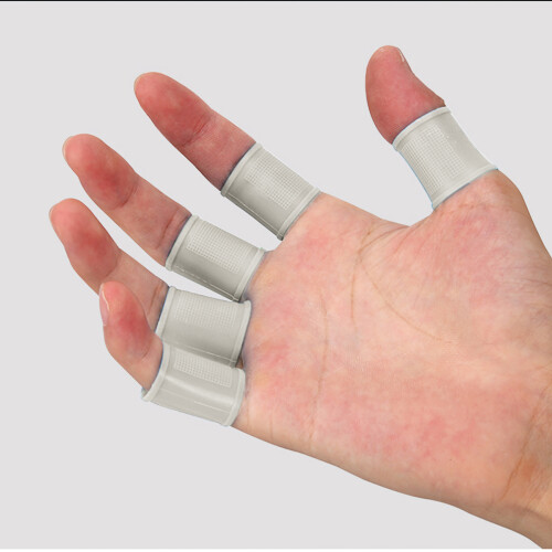 8 pcs silicone sleeves support protectors for exercise, grey m 2