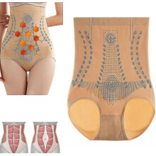 (XL,Khaki)Ions Tech Unique Fibre Restoration Shaper, Graphene Honeycomb Vaginal Tighteningbody Shaping Briefs,fat Burning Tummy Tw