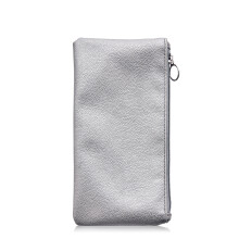 Schminktasche Silber PU Leder Wasserdicht Robust