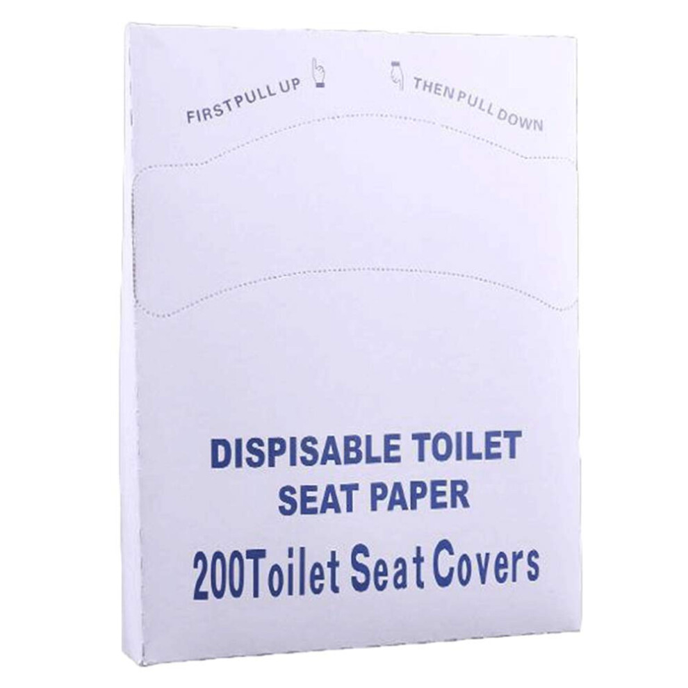 Disposable Toilet Seat Covers 200 Count Half Fold Shields Fits Standard Dispensers Flushable For Public Restrooms