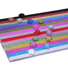 18 packungen glitzerstern-faltblätter, -papier bunt
