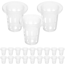 100pcs hydroponic net pots reusable plastic mesh cups for hydroponics