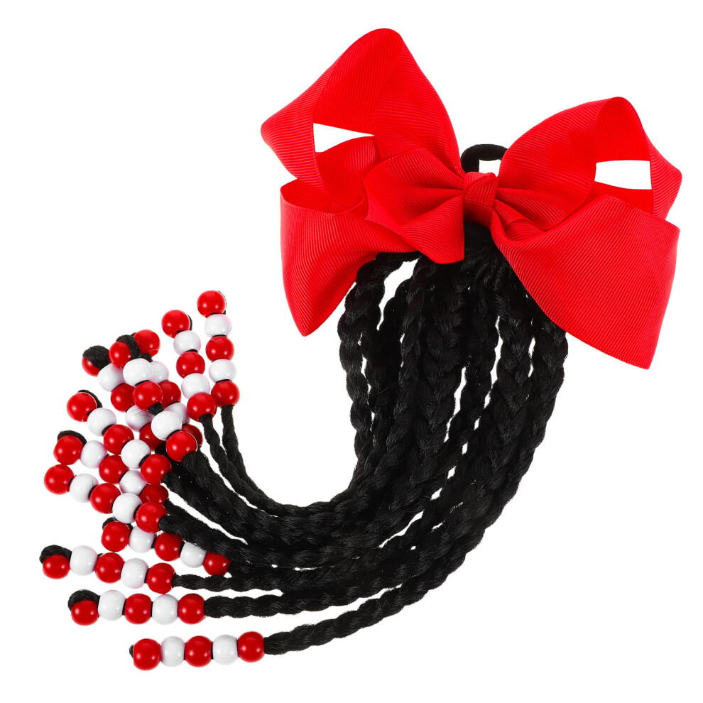 Artibetter Unisex Kids Braided Ponytail Extension Bowknot Hairpiece For Girls Synthetic