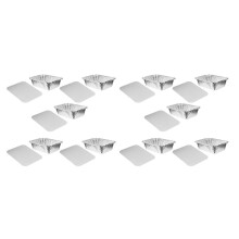 30pcs rectangular aluminum foil containers silver