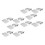 30pcs rectangular aluminum foil containers silver 4