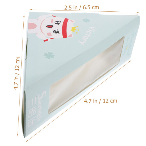 100pcs triangular sandwich boxes for bakery and window dessert packing 1
