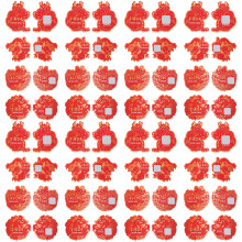 64Pcs Chinese New Year Scratch Off Cards Red Paper Lucky Draw