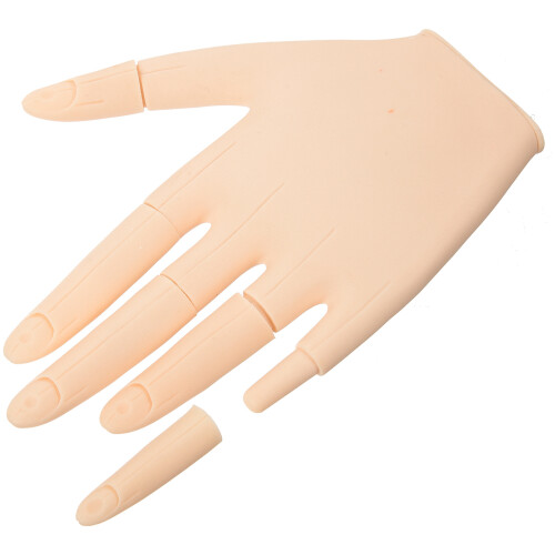 reusable silicone nail practice hand for training and design 2