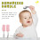 baby short handle spoon and stainless steel fork feeding set 5