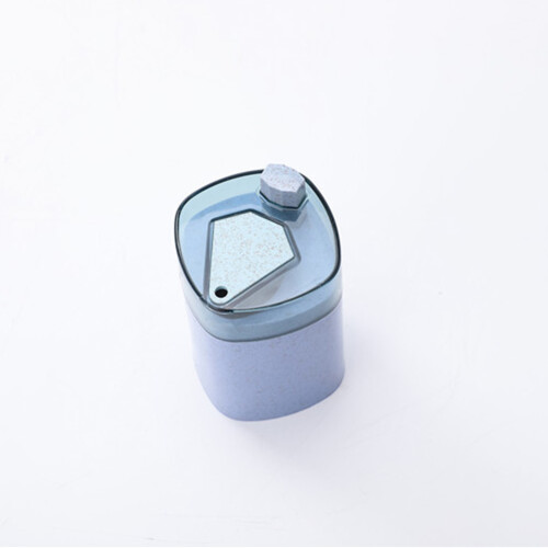 Blue Straw Toothpick Case Automatic Press Button Design 2