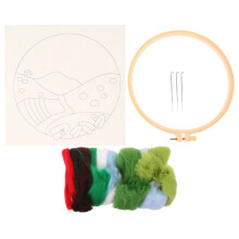 1 Satz Stick-Set für Anfänger, Nadelfilz-Bild-Set, Stickzubehör