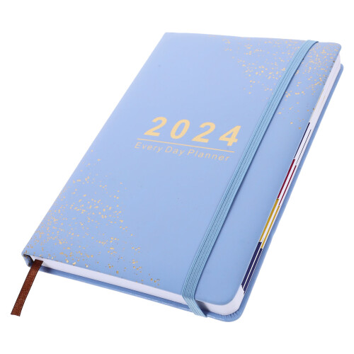 1Skyblauwe Portable Notepad Met Glad Voor En Werk