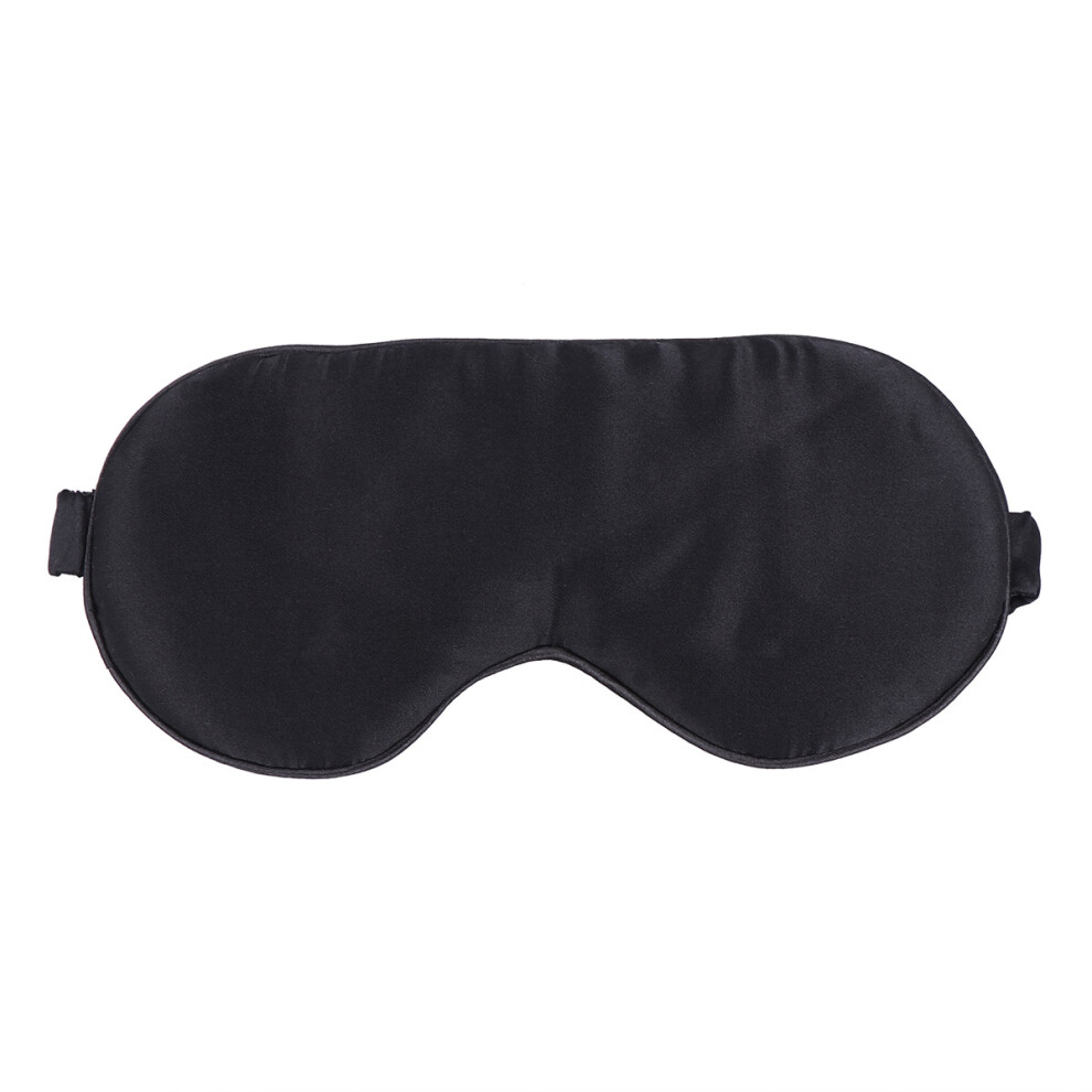 Inoomp Black Silk Sleeping Eyeshade Breathable Eye Mask For Men Women