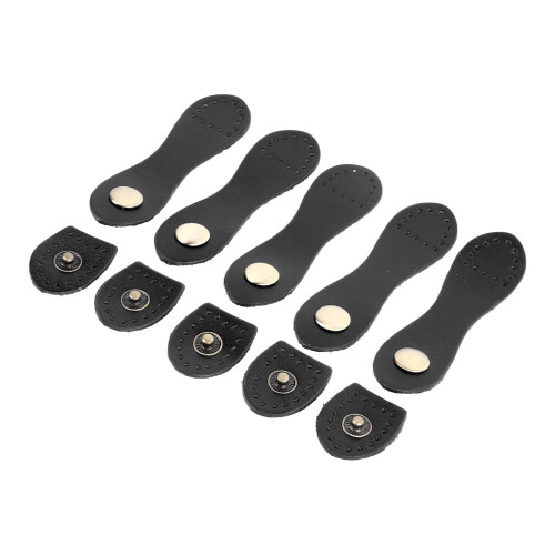 5er-Set Leder-Schnappschnallen, weich, tragbar, 2