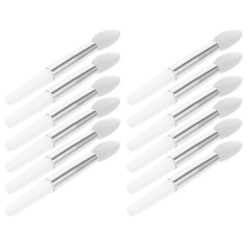 12pcs silicone lip brushes for lipstick application cosmetic set
