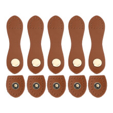 5er Set Leder-Druckknöpfe, weich, tragbar, zum