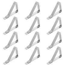 12 stuks tafelzeilklemmen, zwaarlijvig, RVS