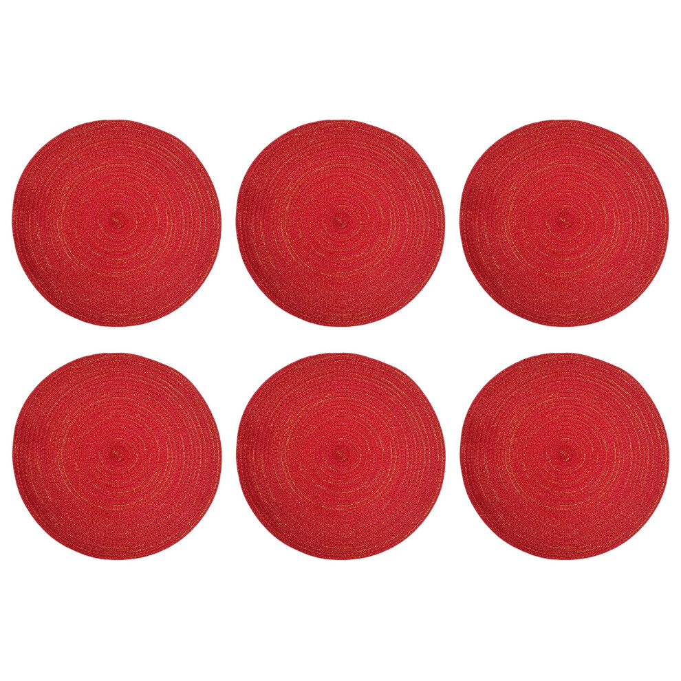 (Red, 38cm) 6x Durable Table Coaster Set Long-lasting For Table Has Simple-image-OPC-PKRYQ67-NEW
