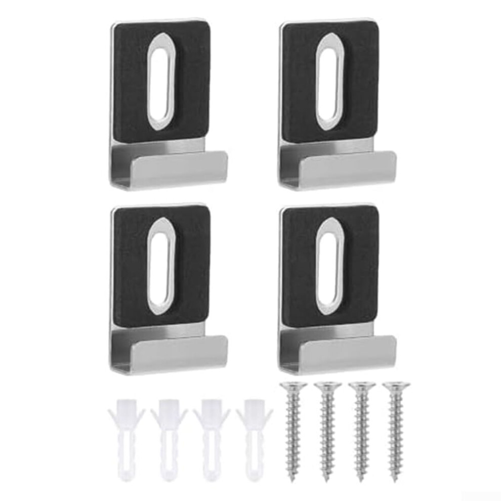 Mirror Clips Round Glass Clamp, Stainless Steel Glass Clip With Screws, 4-Pack, For Bathroom And Toilet Mirror Fixing-image-OPC-PKRYVSJ-NEW