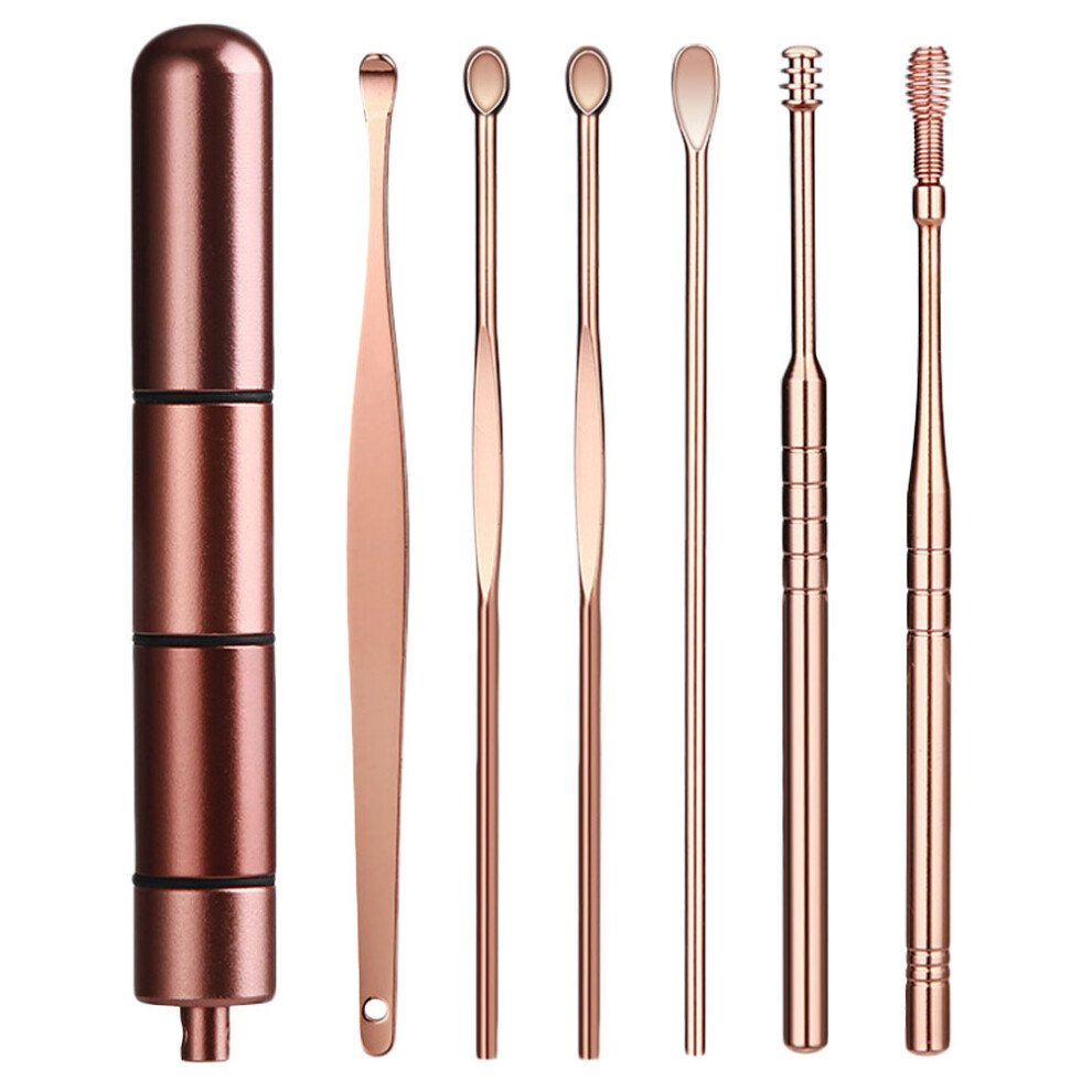 Vaguelly 6Pcs Ear Cleaner Spiral Picks Wax Remover With Storage Box