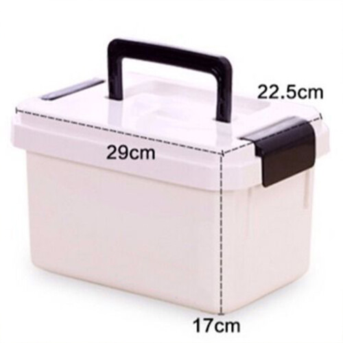 plastic medicine cabinet portable storage box multi layer white size l