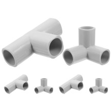 6pcs 3-way tee fittings furniture grade pipe connectors tent elbows