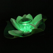 solar powered floating lotus led light for pool pond garden outdoor