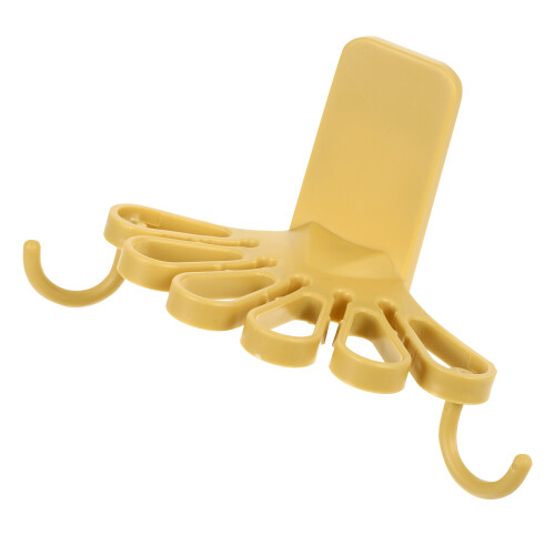 Yellow ABS Towel Swivel Hooks Rack Wall-Mounted Kitchen Holder