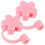 2Pcs Pink Silicone Drinking Straw Plug Dustproof Straw Protector 10