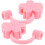 2Pcs Pink Silicone Drinking Straw Plug Dustproof Straw Protector 5