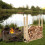 Firewood Holder Adjustable Log Storage Rack Bracket Kit Space Saving Stackable Stand For Indoor Outdoor Use Garage Shed 2
