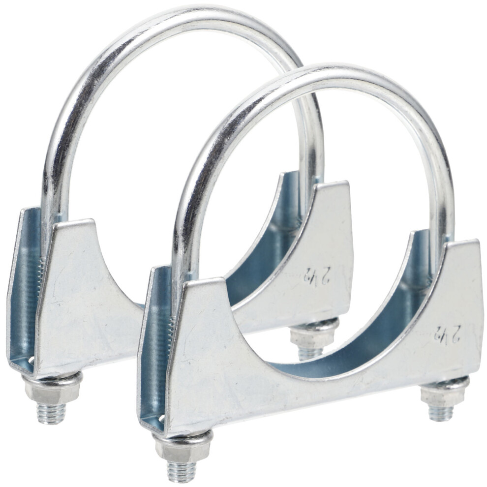 2Pcs Stainless Steel 2.5 Inch Motorcycle Exhaust Muffler Clamps 3302673836489