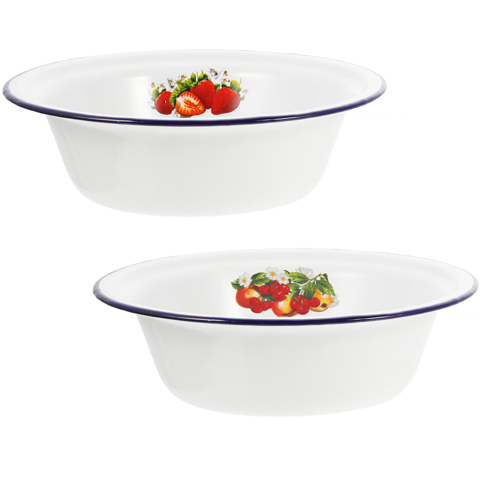 2pcs retro enamel rice bowl for ramen, noodles, household use-image-OPC-PKRZ62H-NEW