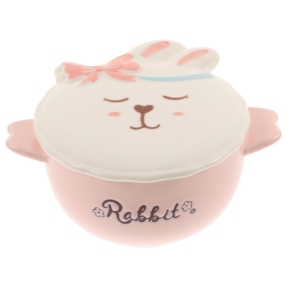 Double Handle Ceramic Bowl For Kids Breakfast Soup Kitchen Use Solustre