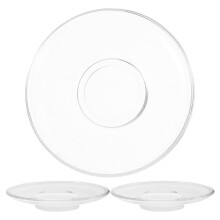 3 pcs glass tea saucers small cup coaster snack dish
