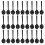 100pcs black plastic spoons with thickened long handle for desserts 10