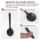 100pcs black plastic spoons with thickened long handle for desserts 6