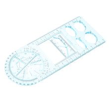 plastic student drawing ruler multifunctional geometric measuring tool
