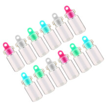 50Pcs 2Ml Clear Mini Glass Jars With Plastic Stoppers (10X18Mm)
