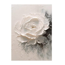 Hand Painted Oil Painting White Camellia On Canvas Stretched Unframed 40x60 Cm 16x24 In Modern Pop Living Room Wall Art
