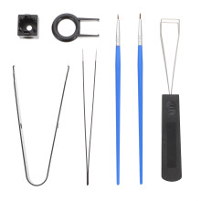 satz switch-puller, schmierstation, keycap-entferner, pinzette, bürste