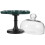 Ceramic cake stand with dome cover for dessert display and serving 11