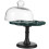 Ceramic cake stand with dome cover for dessert display and serving 8