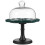 Ceramic cake stand with dome cover for dessert display and serving 6
