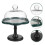 Ceramic cake stand with dome cover for dessert display and serving 10