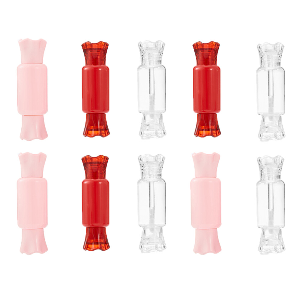 Totority 10Pcs Empty Lipstick Lip Gloss Tubes For Women, Mixed Colors